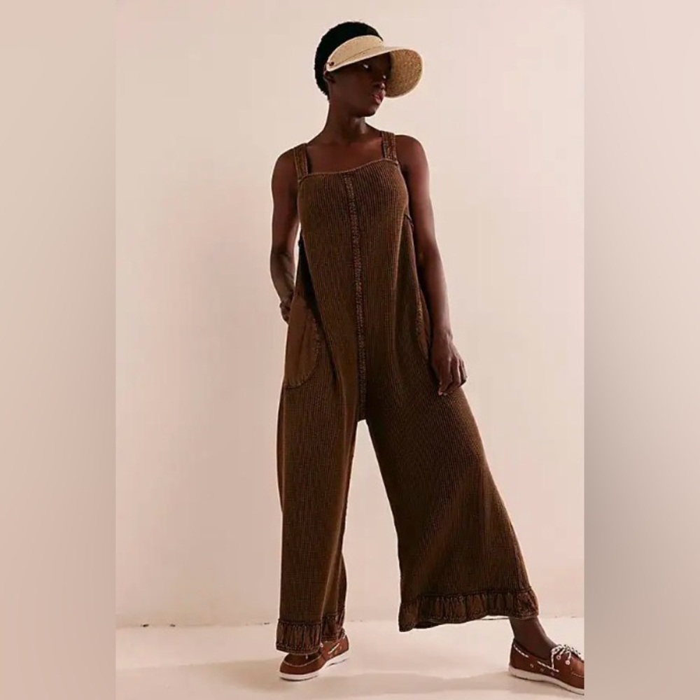 FP One by Free People Callie Jumpsuit ~ Bison Brown